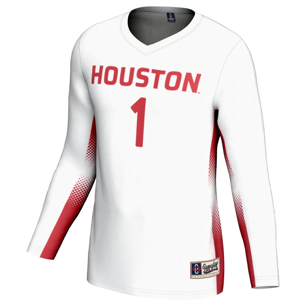 #1 Houston Cougars Lightweight Volleyball Jersey - White