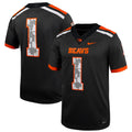 #1 Oregon State Beavers Military Appreciation Untouchable Replica Football Jersey - Anthracite