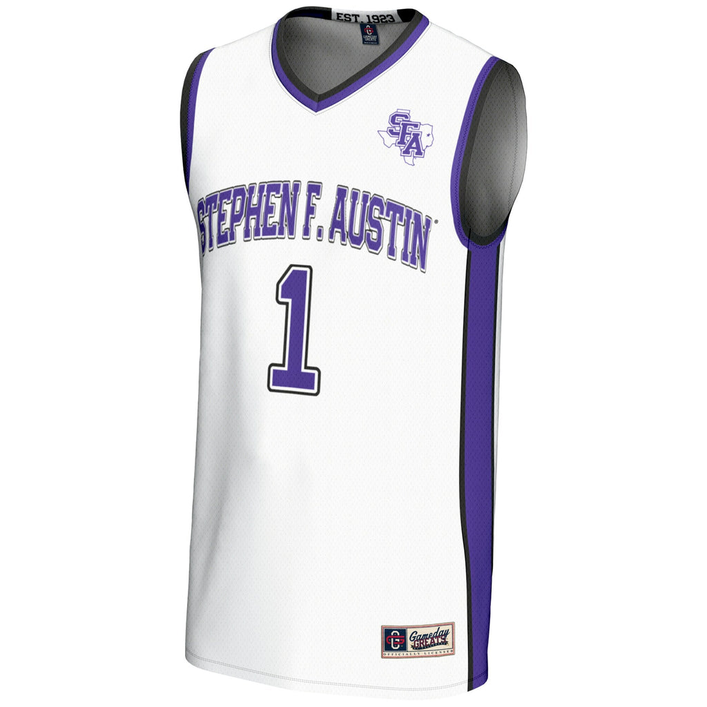 Stephen F Austin Lumberjacks #1 Basketball Jersey - White