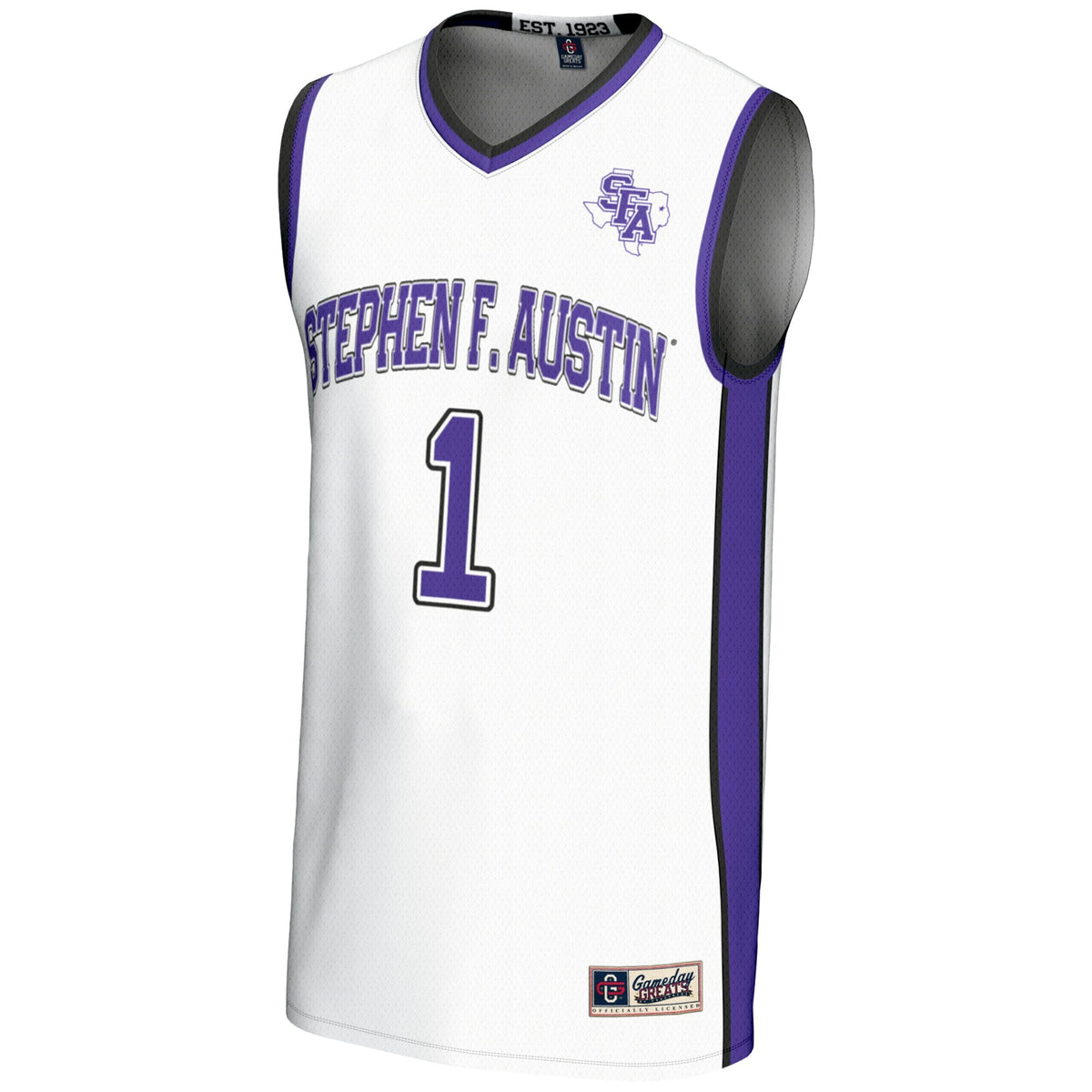 Stephen F Austin Lumberjacks #1 Basketball Jersey - White
