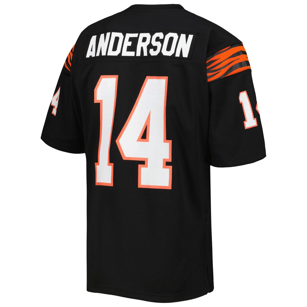 Cincinnati Bengals 1981 Ken Anderson Black Throwback Retired Player Football Jersey