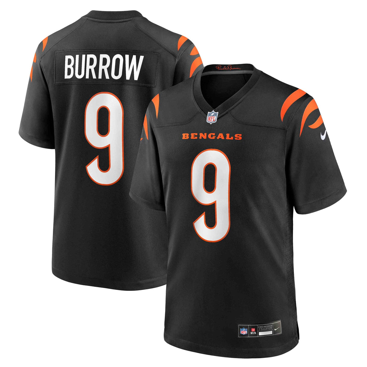 Cincinnati Bengals Joe Burrow Black Player Game Football Jersey