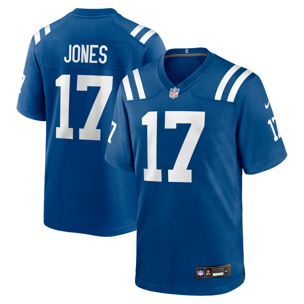 Indianapolis Colts Daniel Jones Royal Team Game Football Jersey