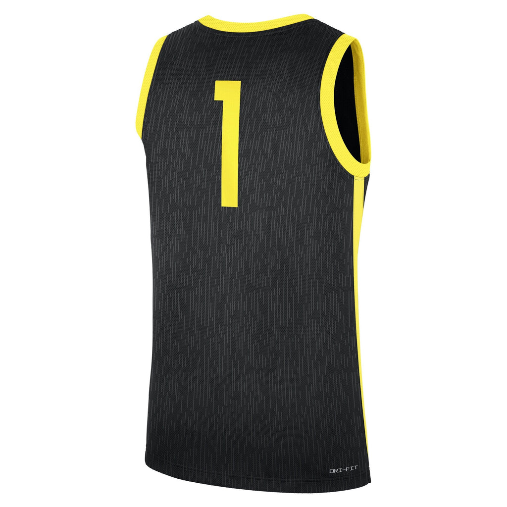 #1 Black Oregon Ducks Alternate Replica Jersey