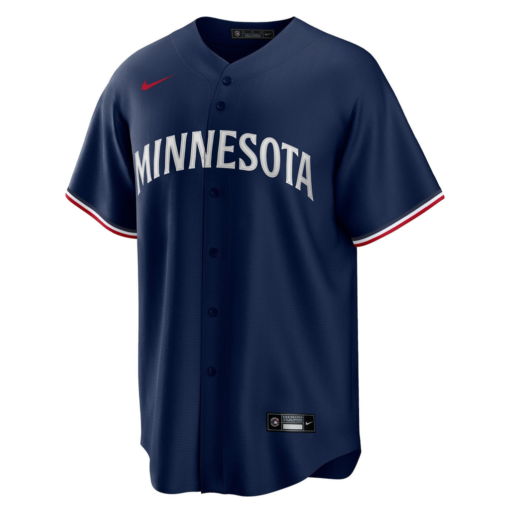 Minnesota Twins Navy Alternate Replica Team Logo Baseball Jersey