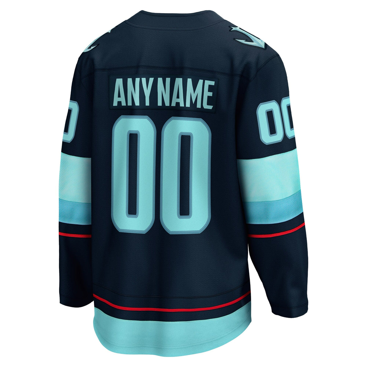 Seattle Kraken Deep Sea Blue Home Breakaway Custom Hockey Jersey