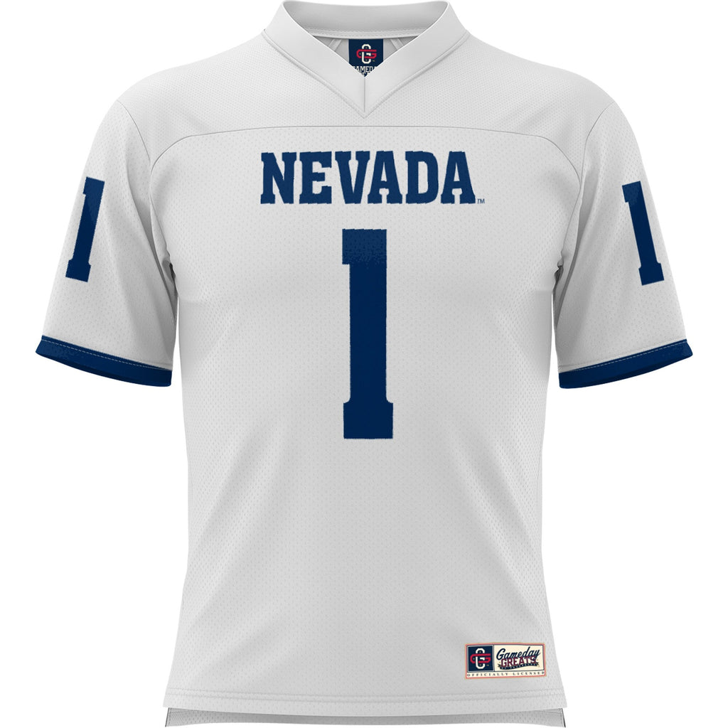 #1 Nevada Wolf Pack Football Jersey - White