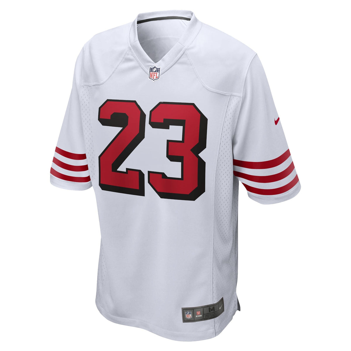 San Francisco 49ers Christian McCaffrey White Game Football Jersey