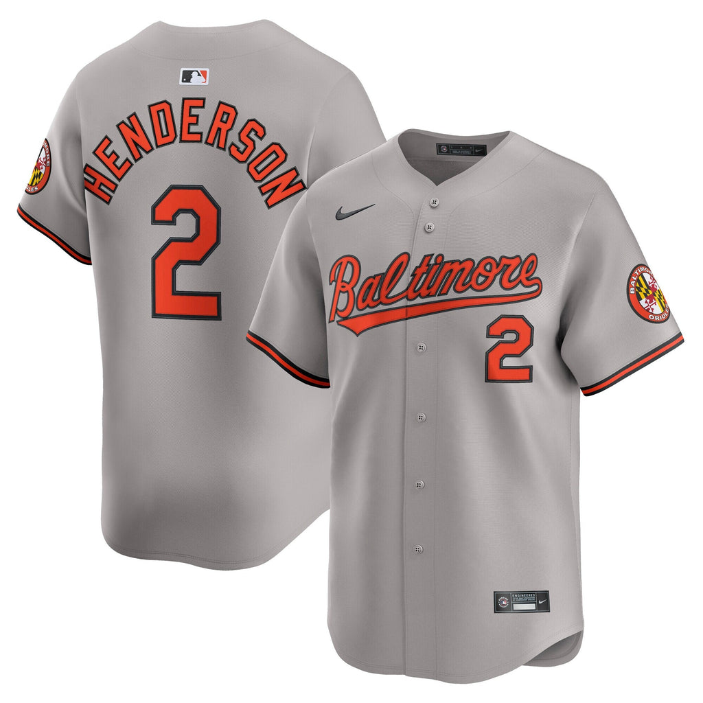 Baltimore Orioles Gunnar Henderson Gray Road Limited Player Baseball Jersey