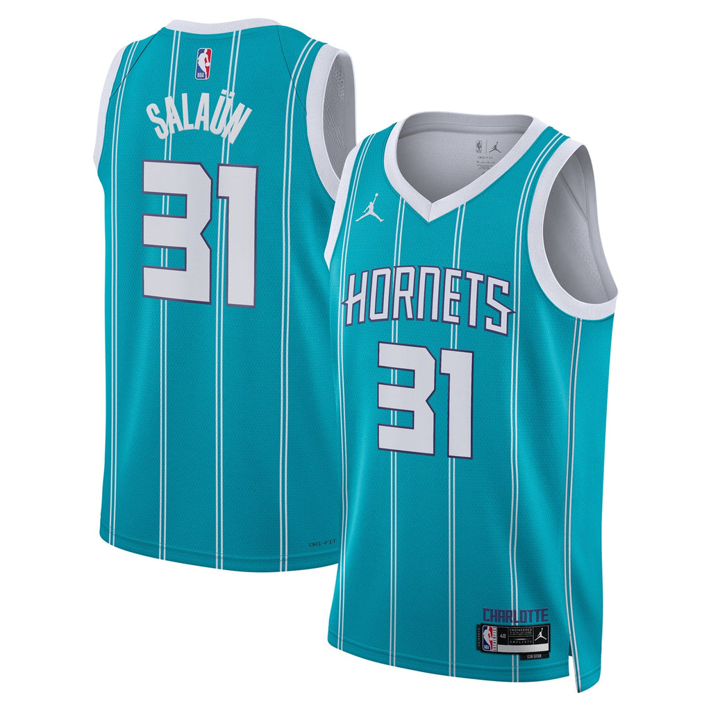 Charlotte Hornets Icon Edition Swingman Jersey - Teal - Tidjane Salaün