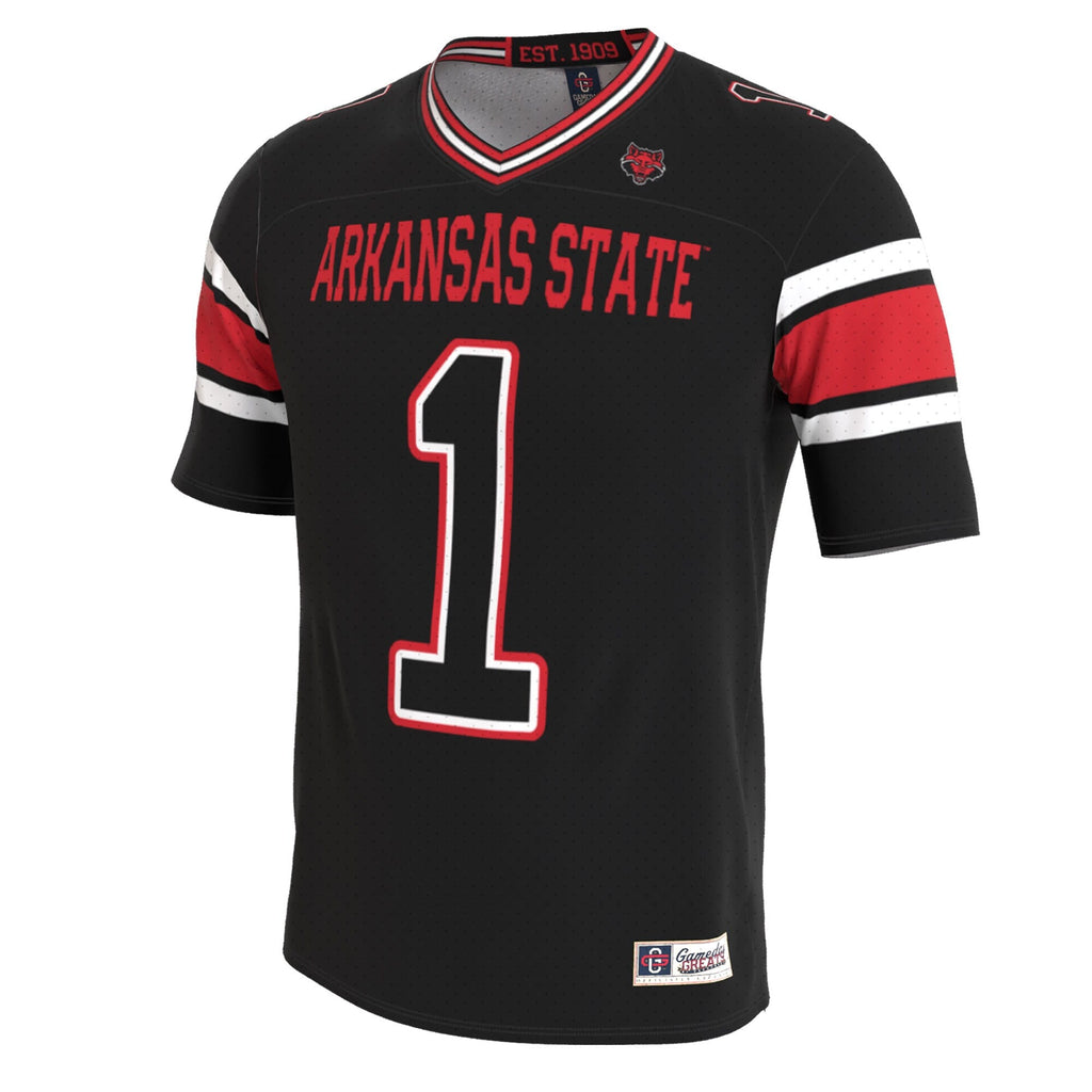 Arkansas State Red Wolves Lightweight Collegiate Football Blackout Fashion Jersey