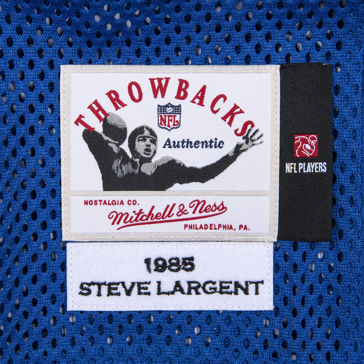 Seattle Seahawks 1985 Steve Largent Royal Throwback Retired Player Football Jersey