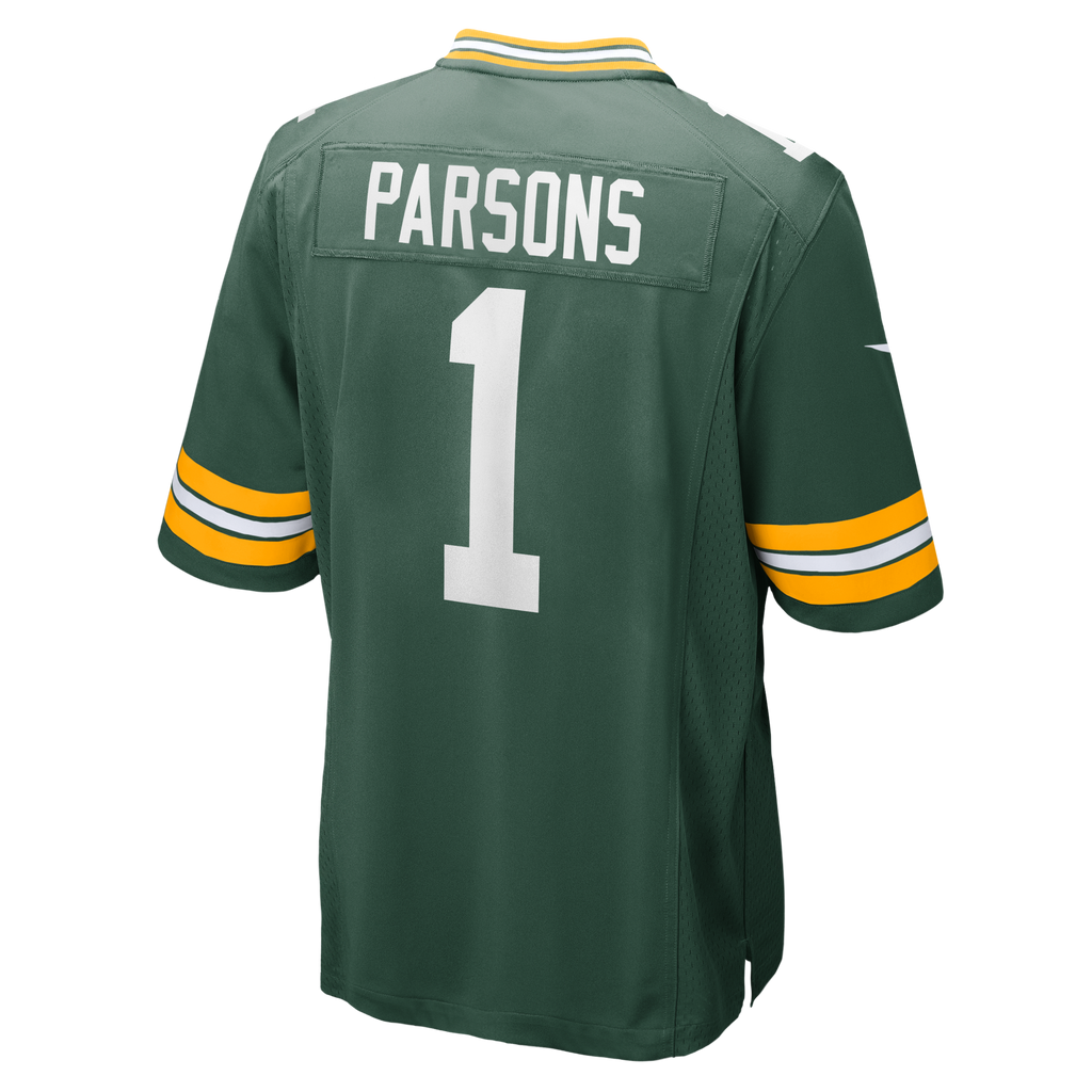Green Bay Packers Micah Parsons Green Game Player Football Jersey