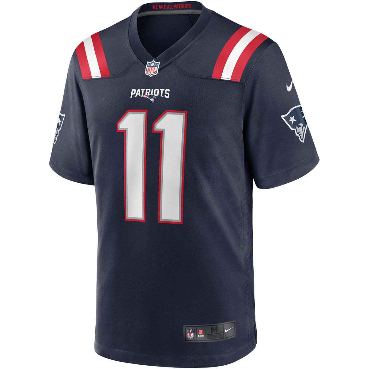 New England Patriots Drew Bledsoe Navy Game Retired Player Football Jersey
