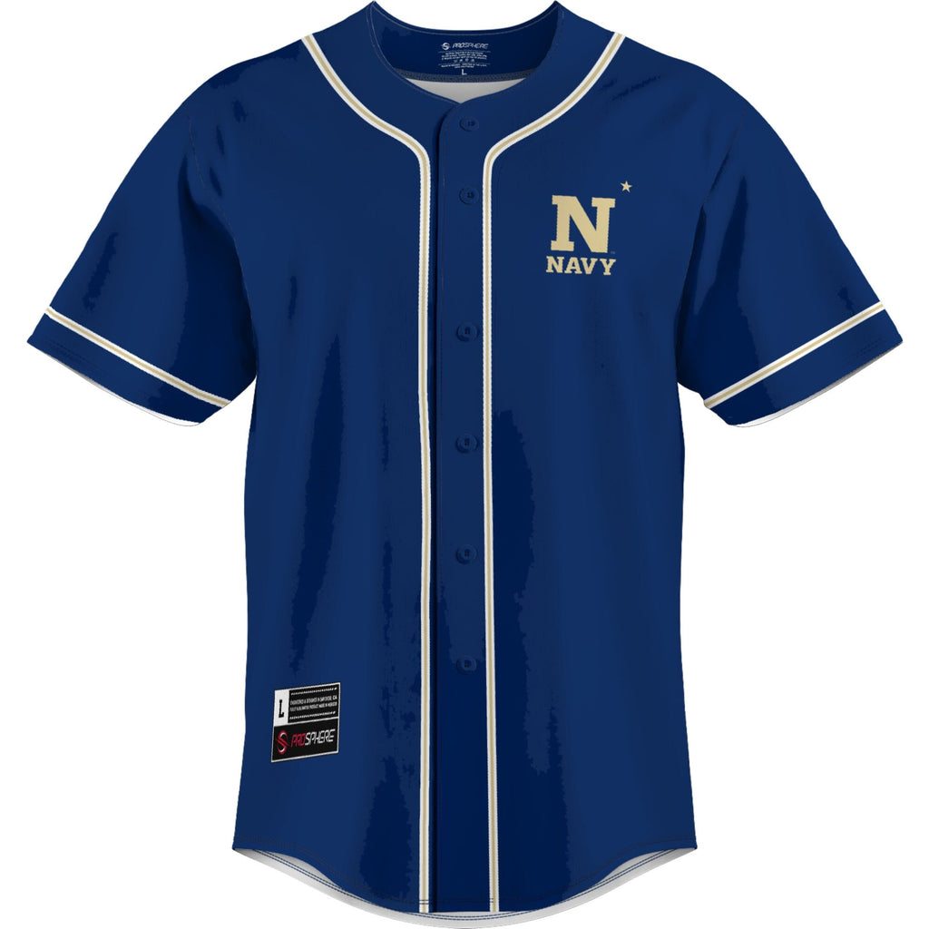 Blue Navy Midshipmen Lightweight Baseball Jersey