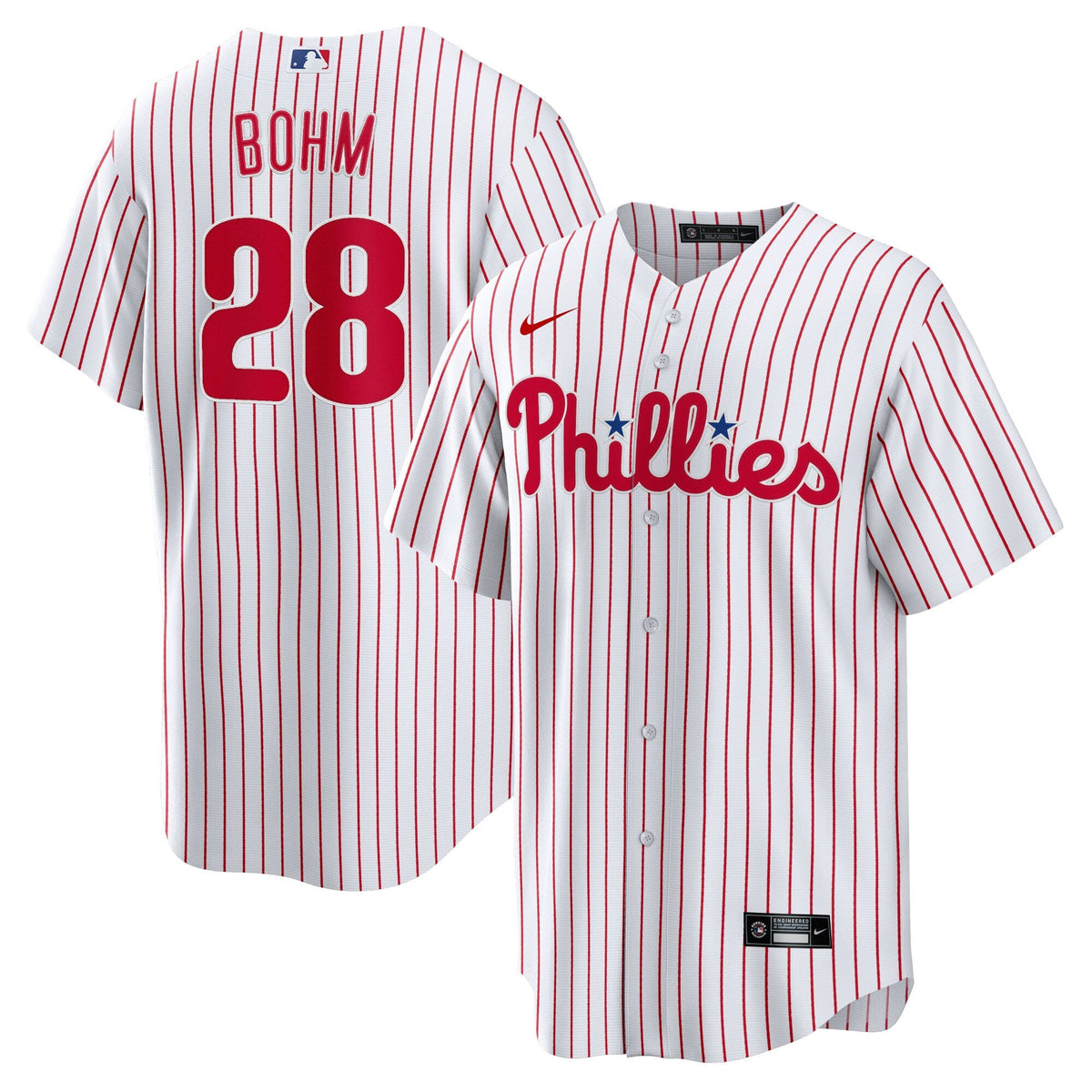 Philadelphia Phillies Alec Bohm White Replica Player Baseball Jersey