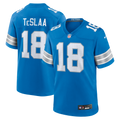 Detroit Lions Isaac TeSlaa Blue Game Player Football Jersey