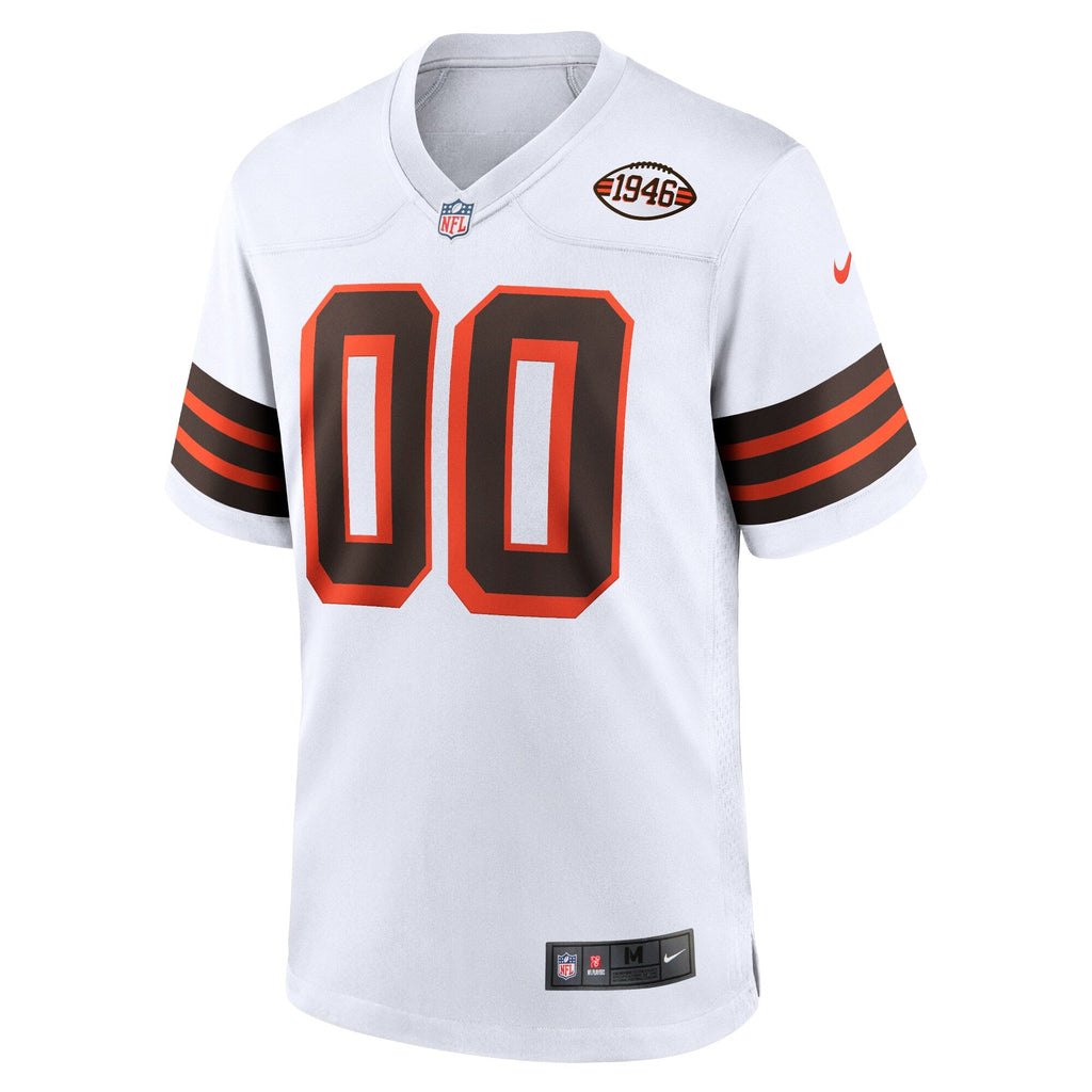 Cleveland Browns White 1946 Collection Alternate Custom Football Jersey
