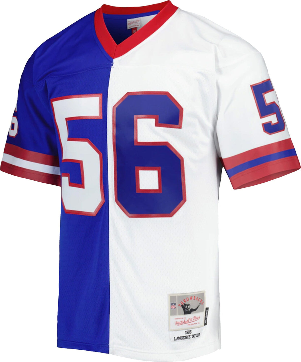 New York Giants Lawrence Taylor Royal/White 1986 Split Legacy Replica Football Jersey