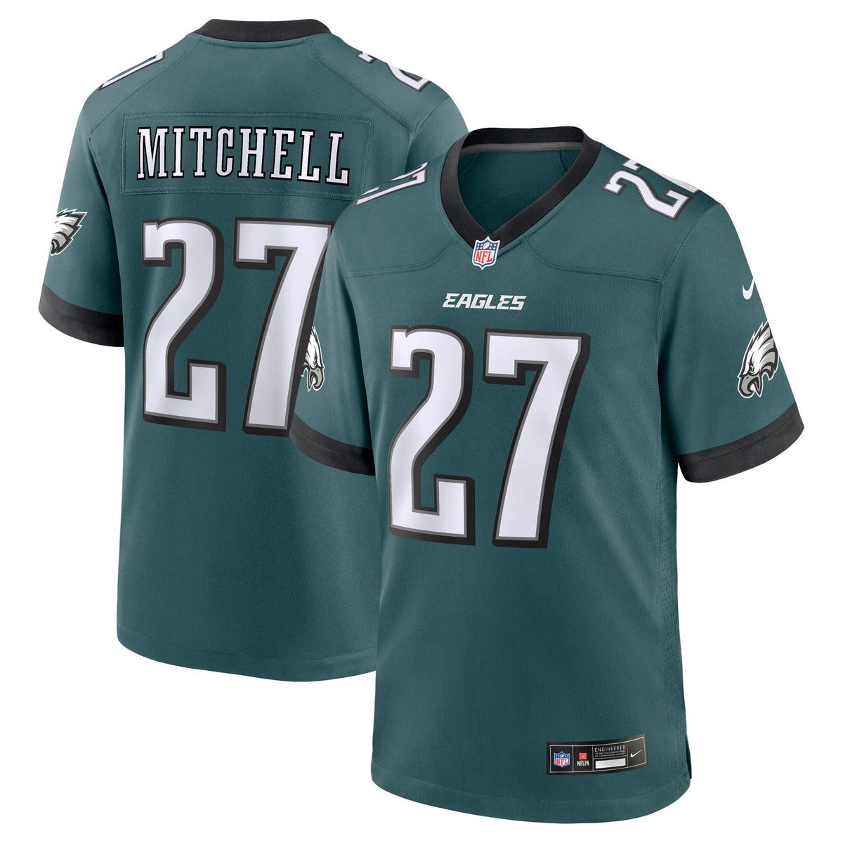 Philadelphia Eagles Quinyon Mitchell Midnight Green Player Game Football Jersey