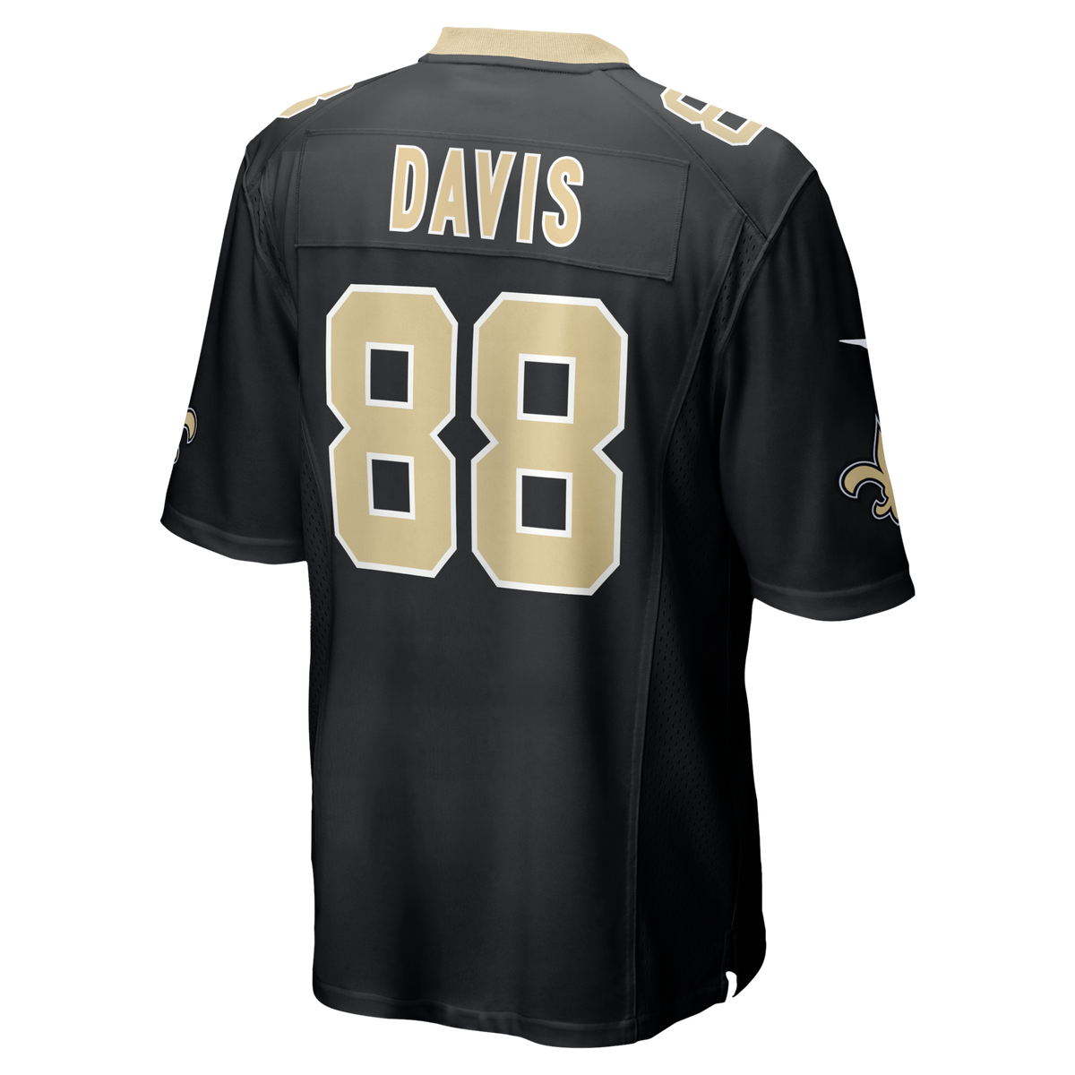 New Orleans Saints Shaquan Davis Black Game Football Jersey