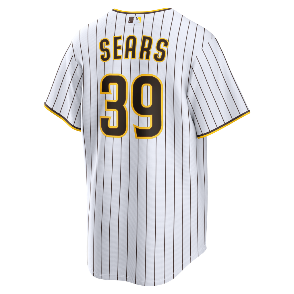 San Diego Padres JP Sears White Home Replica Baseball Jersey