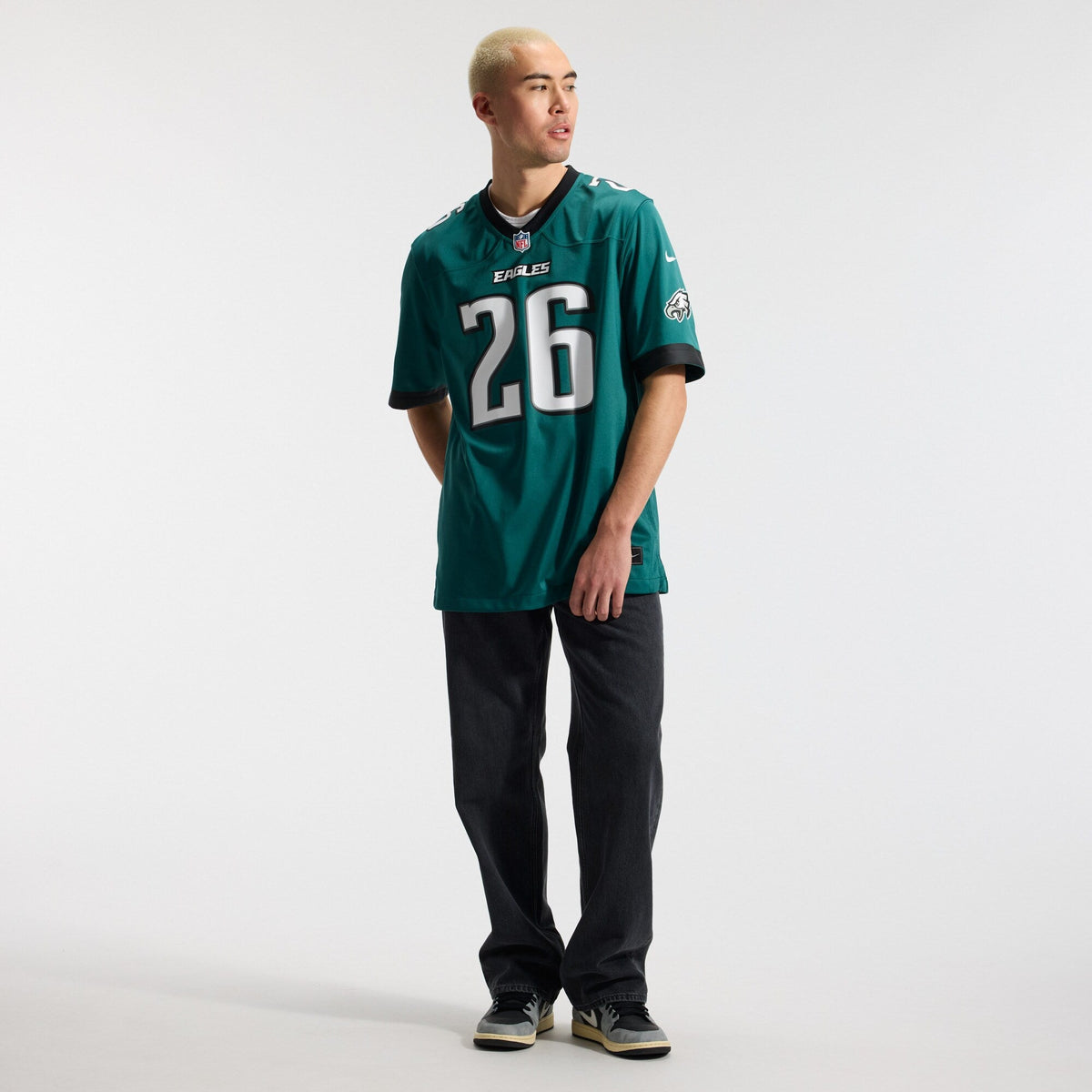 Philadelphia Eagles Saquon Barkley Midnight Green Team Game Football Jersey