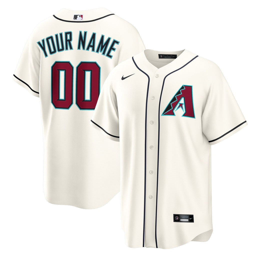 Arizona Diamondbacks Cream Home Custom Replica Baseball Jersey