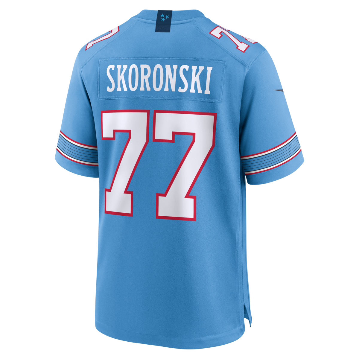 Tennessee Titans Peter Skoronski Light Blue Game Football Jersey