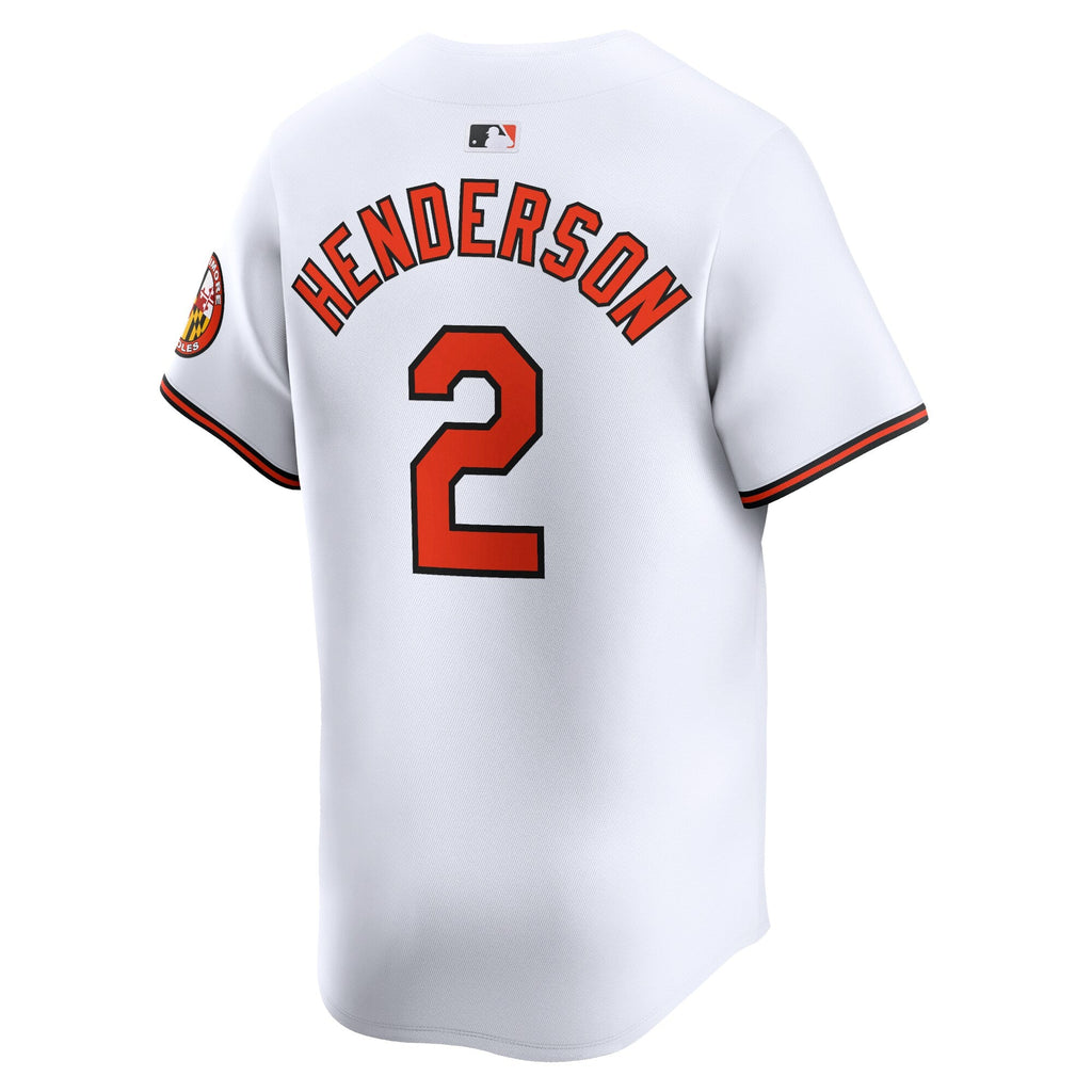 Baltimore Orioles Gunnar Henderson White Home Limited Player Baseball Jersey