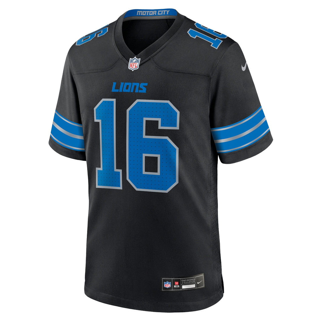 Detroit Lions Jared Goff Black 2nd Alternate Game Football Jersey