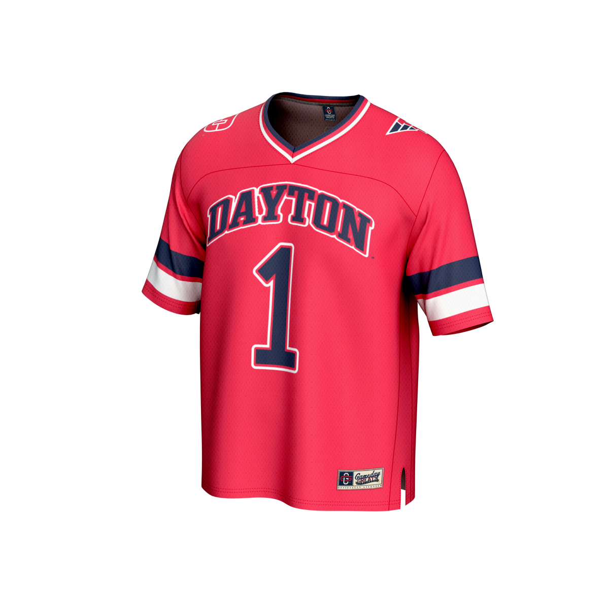 #1 Dayton Flyers Lightweight Collegiate Football Fashion Jersey - Red