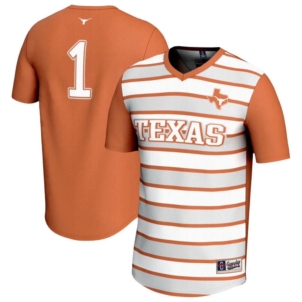 #1 Texas Orange Texas Longhorns Lightweight Soccer Fashion Jersey