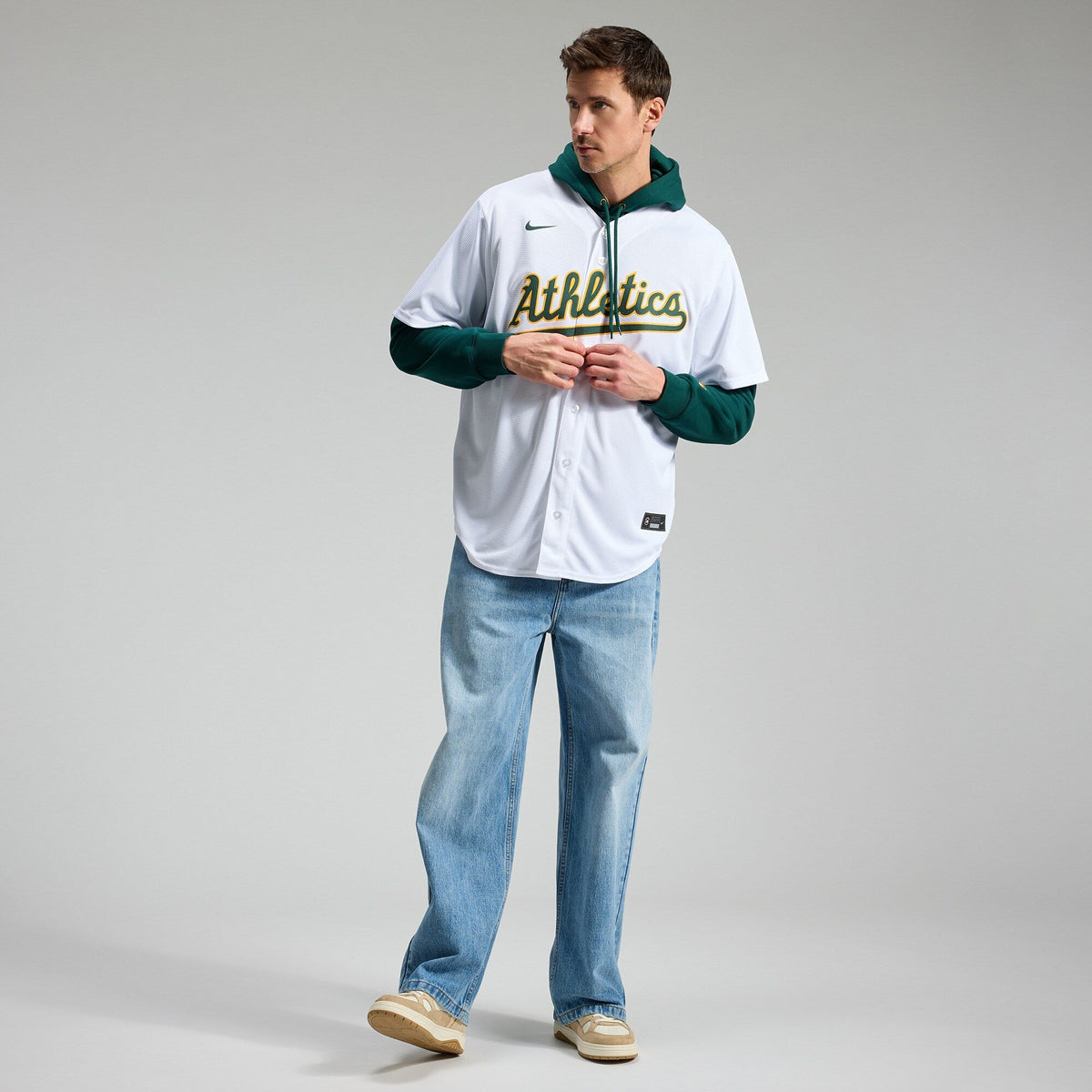 Athletics Nick Kurtz White Home Replica Player Baseball Jersey