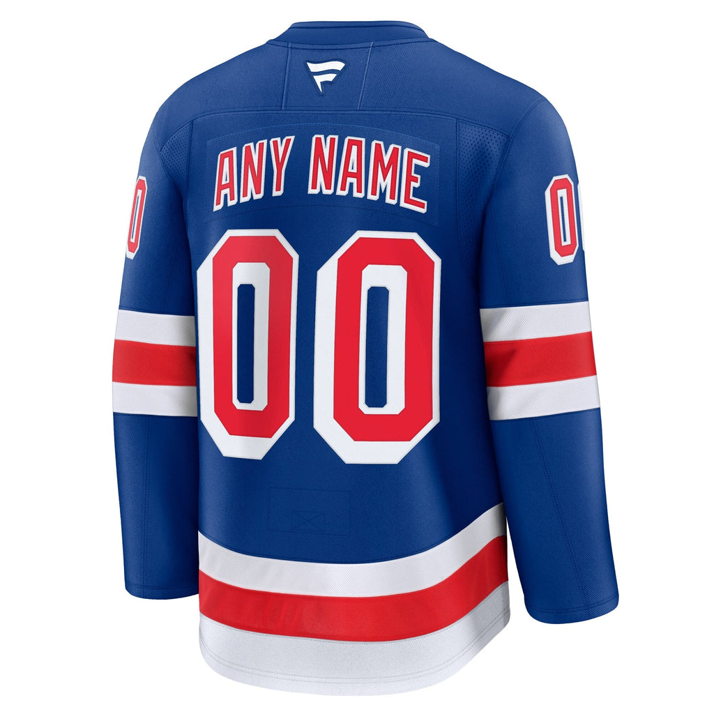 New York Rangers Royal Home Premium Custom Jersey