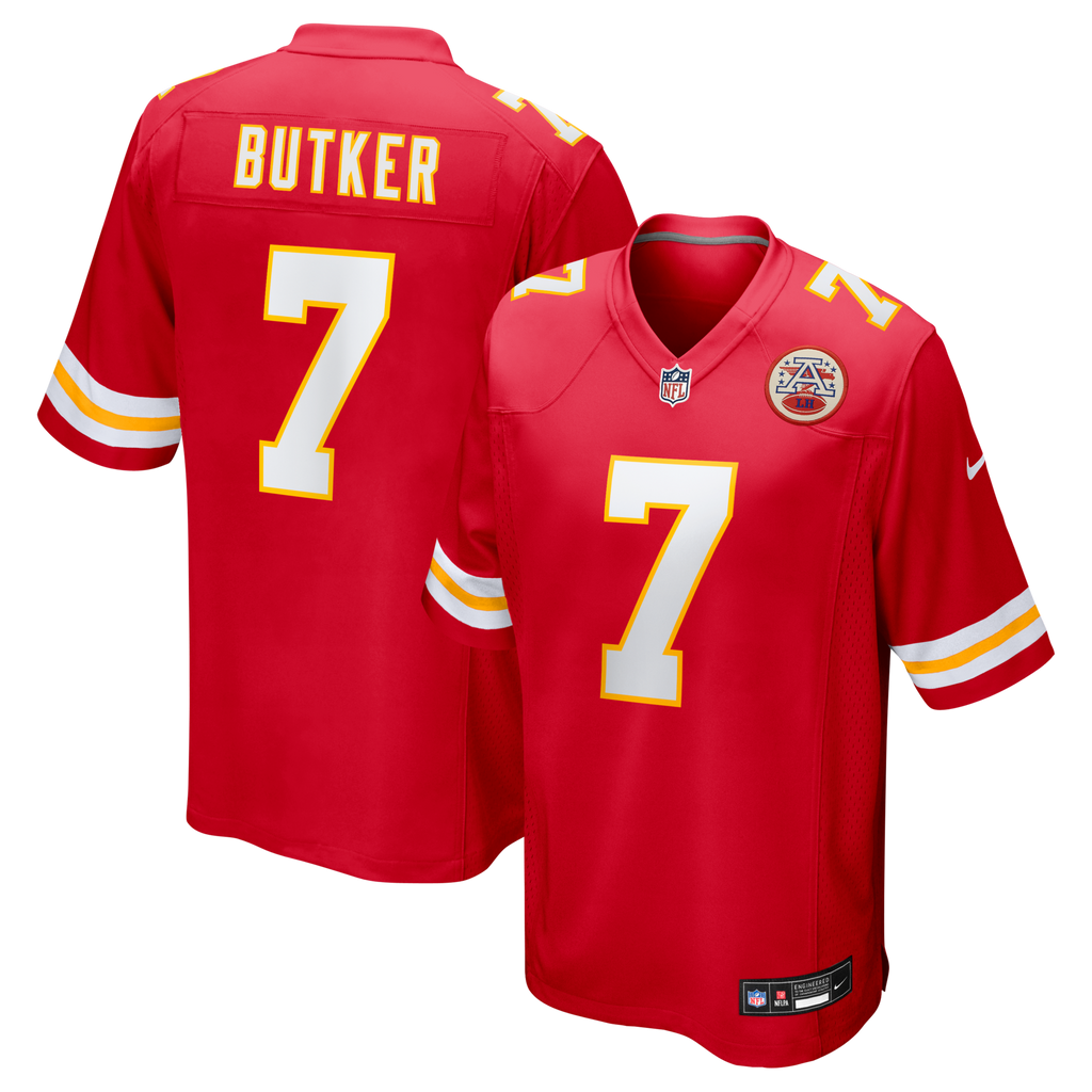 Kansas City Chiefs Harrison Butker Red Game Football Jersey