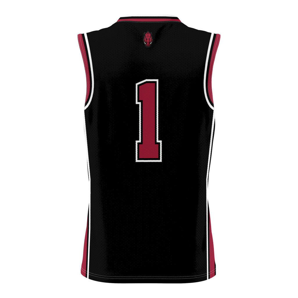#1 Arkansas Razorbacks Lightweight Basketball Jersey - Black