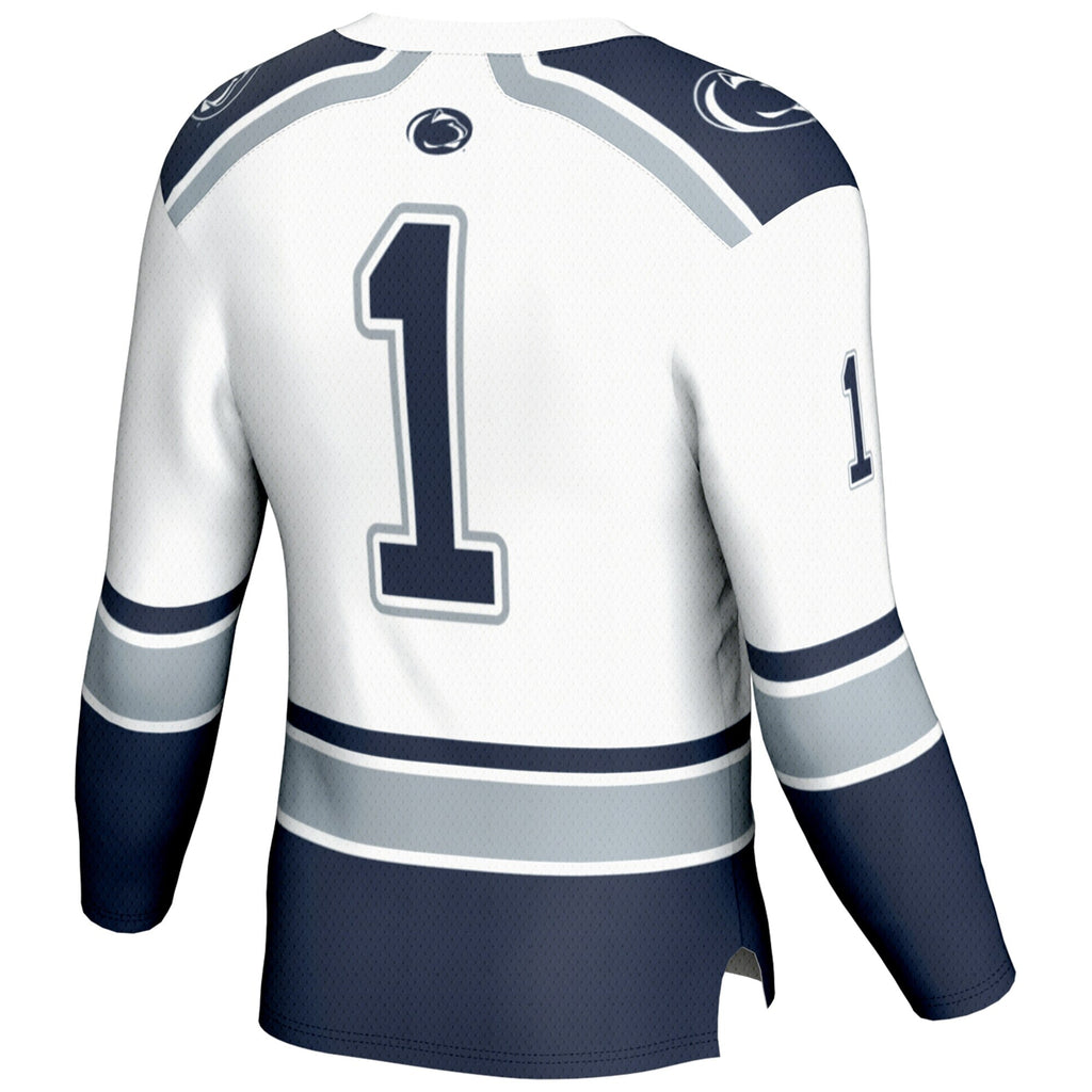 #1 White Penn State Nittany Lions Hockey Jersey
