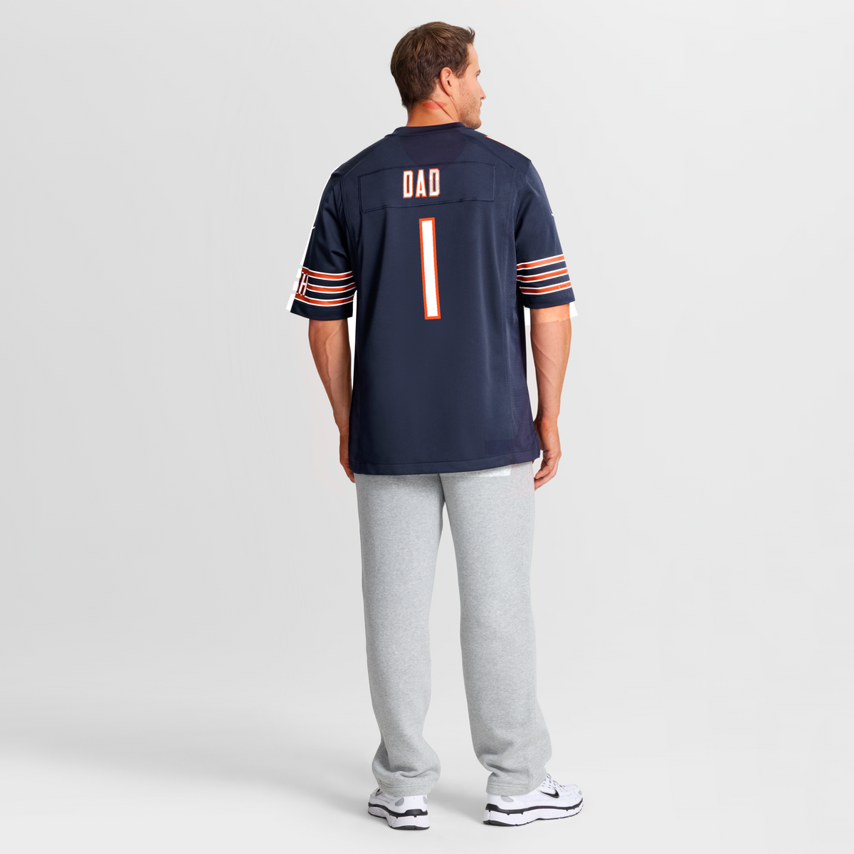 Chicago Bears Number 1 Dad Navy Game Football Jersey