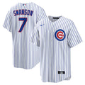 Chicago Cubs Dansby Swanson White Replica Player Baseball Jersey