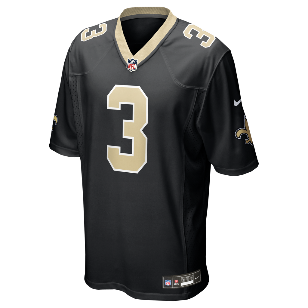 New Orleans Saints Travis Etienne Jr Black Game Football Jersey