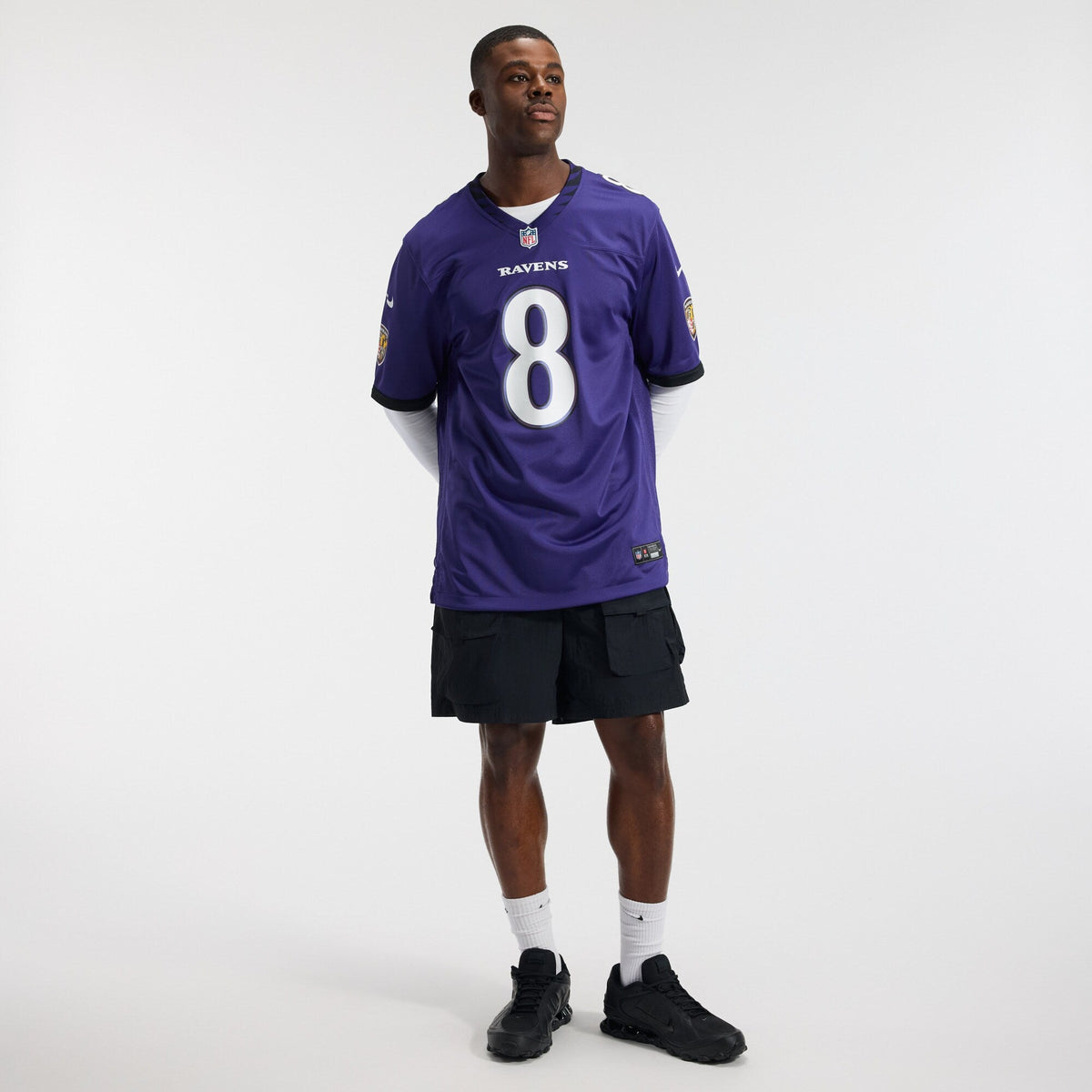 Baltimore Ravens Lamar Jackson Purple Team Game Football Jersey