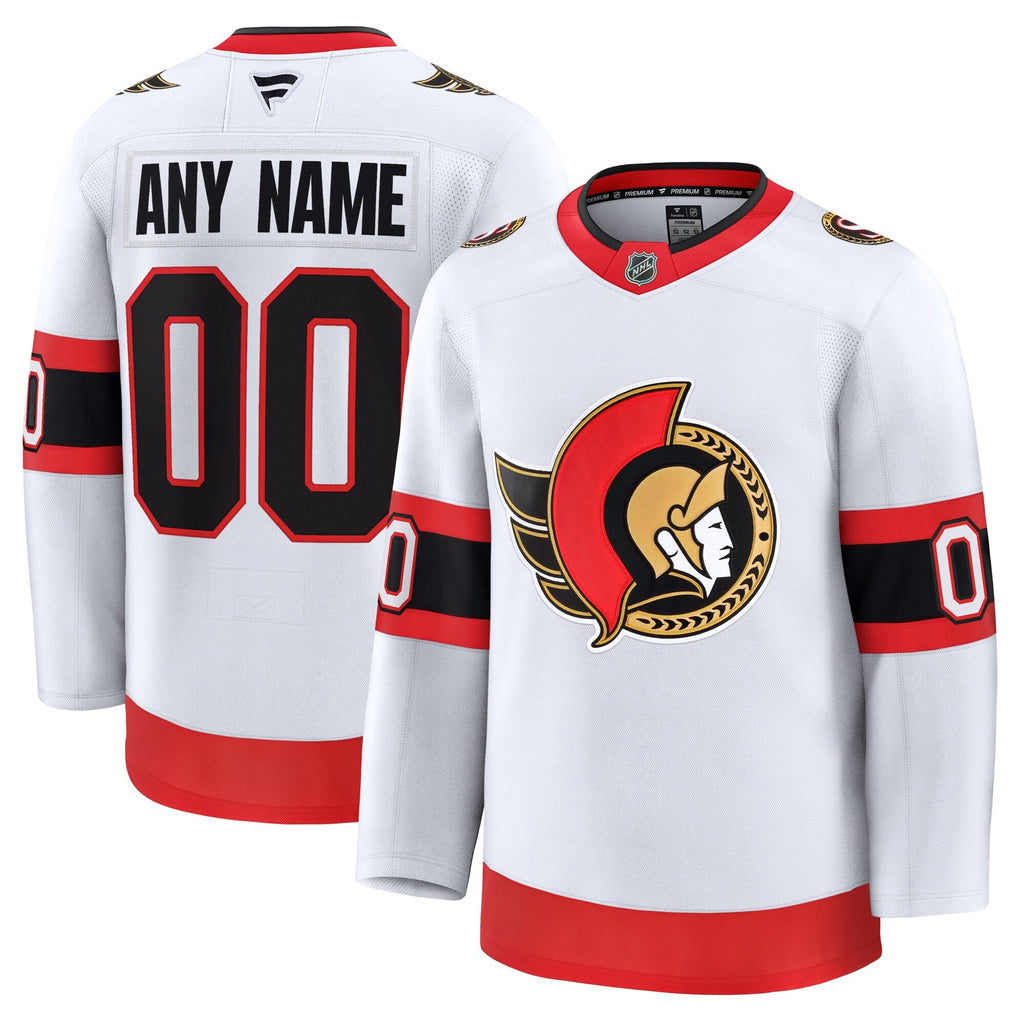Ottawa Senators White Away Premium Custom Jersey