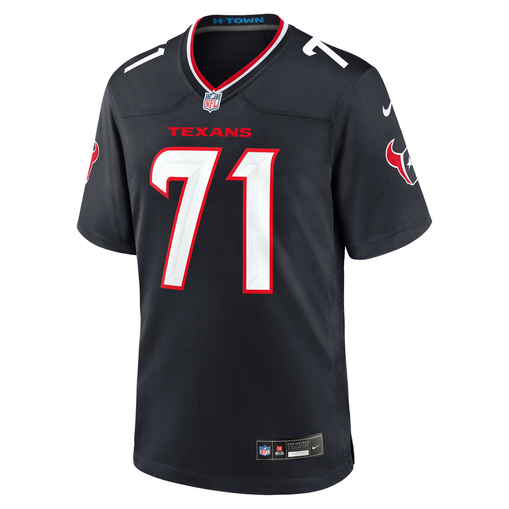 Houston Texans Braden Smith Navy Team Game Football Jersey