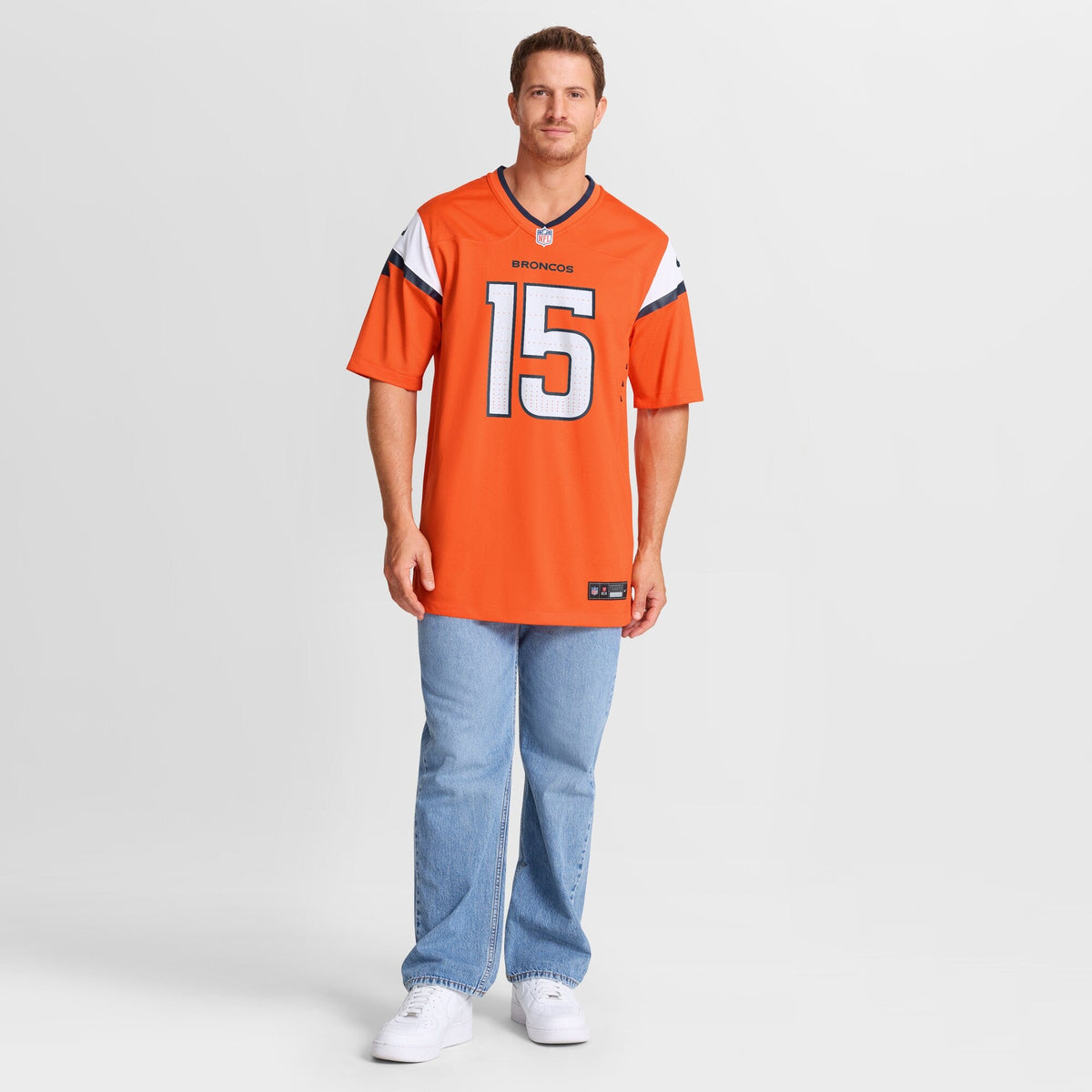 Denver Broncos Nik Bonitto Orange Team Game Football Jersey