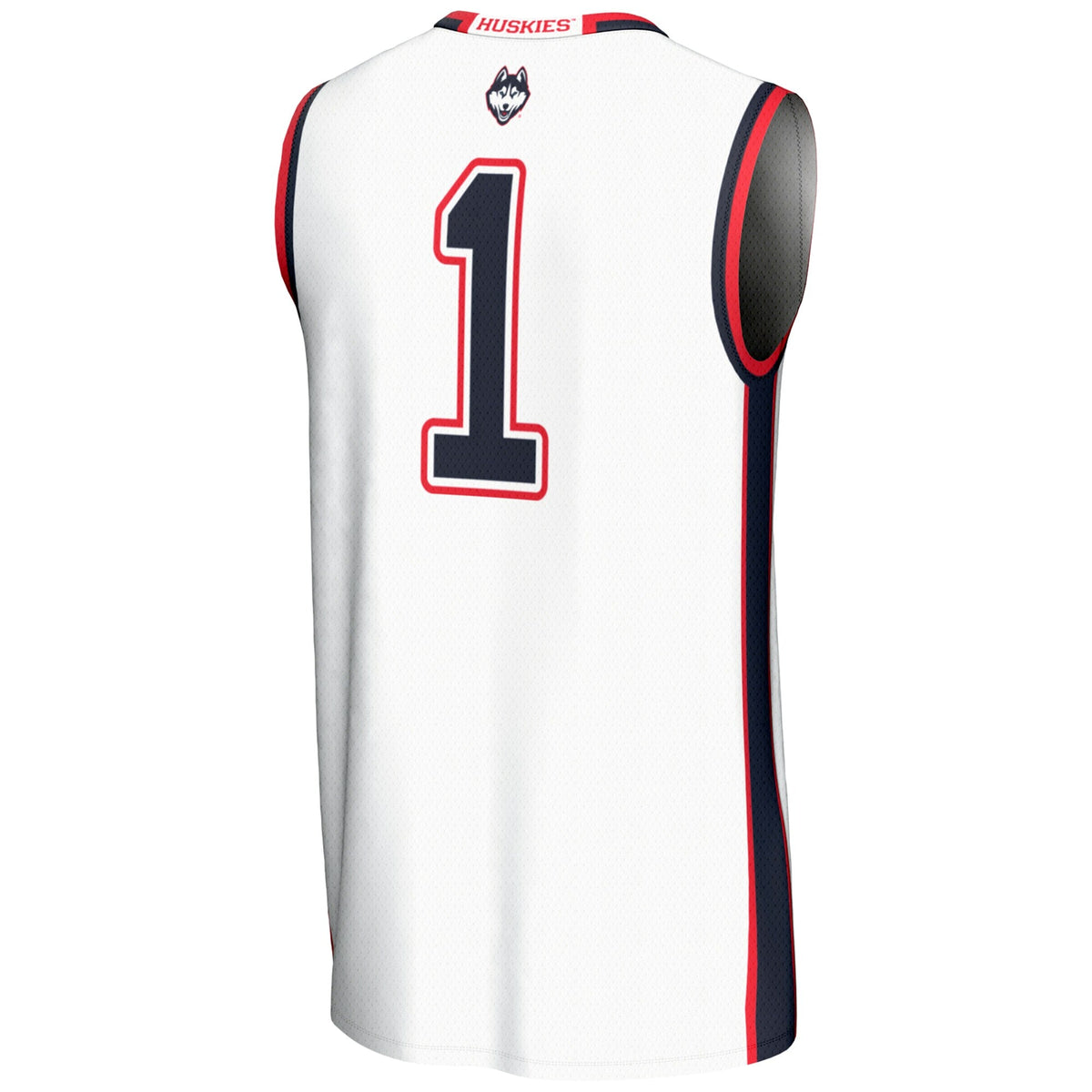 #1 UConn Huskies Lightweight Basketball Jersey - White