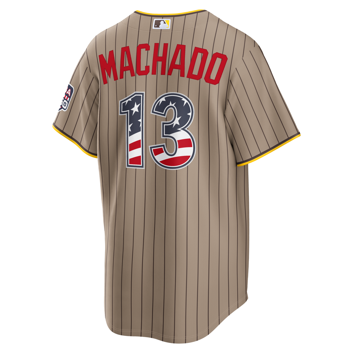 Fourth of July San Diego Padres Manny Machado Sand USA 250 Stadium Baseball Jersey