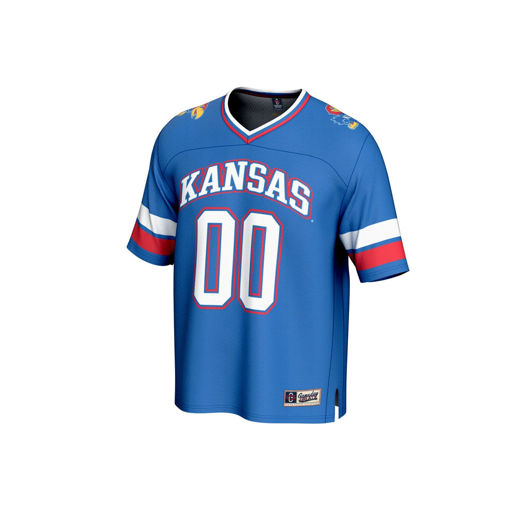 Kansas Jayhawks NIL Pick-A-Player Football Fashion Jersey - Royal
