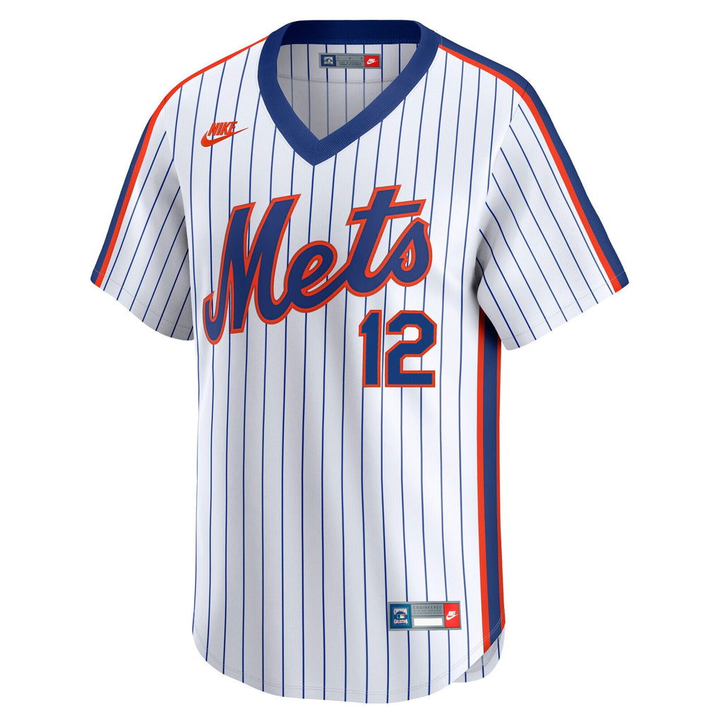 New York Mets Francisco Lindor White Throwback Cooperstown Collection Limited Baseball Jersey