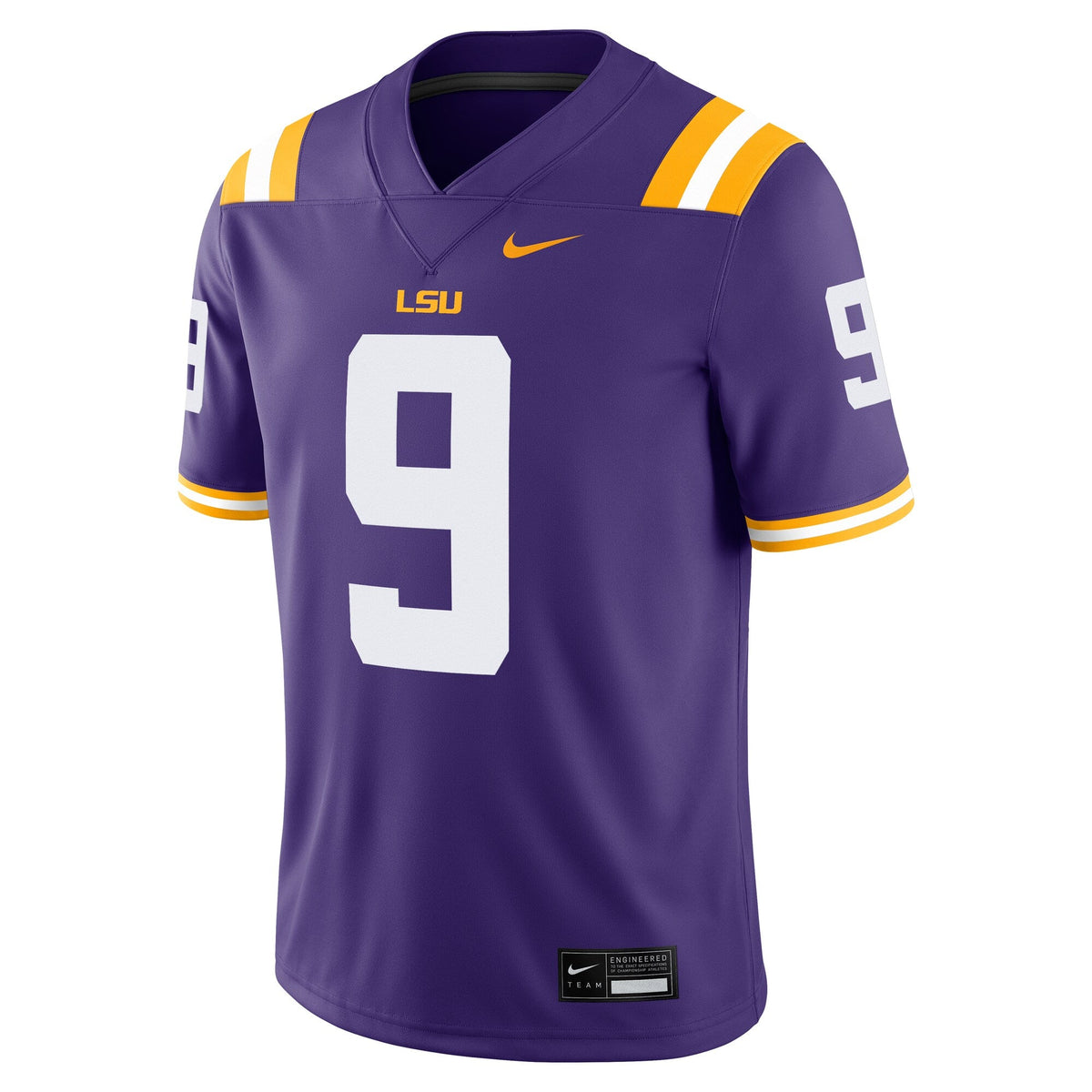 Joe Burrow Purple LSU Tigers "Burreaux" Nameplate Home Game Football Jersey